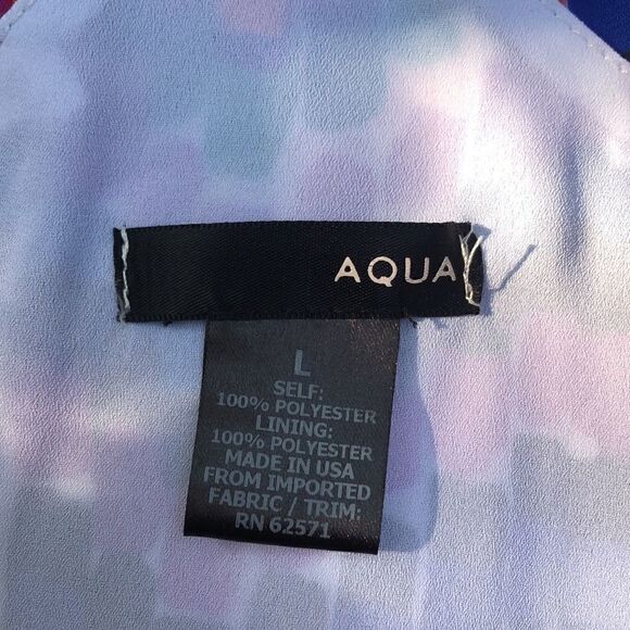 AQUA CHEVRON ZIGZAG MULTICOLOR TANK TOP CAMI SZ L - Picture 8 of 8